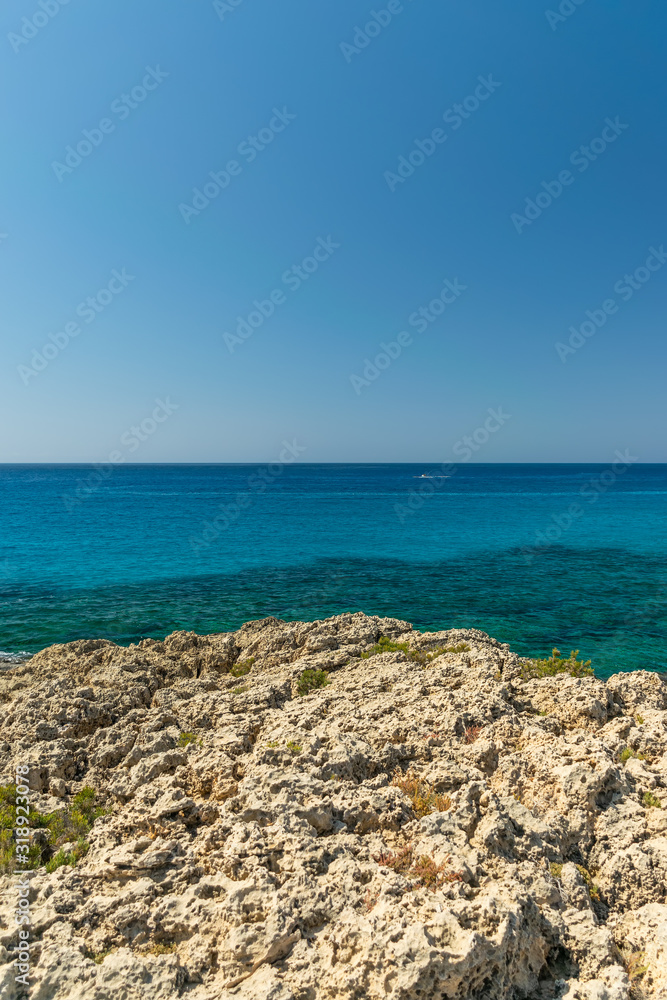 The most famous beach of Cyprus with crystal clear water. Nissi Beach. The most famous beach of Cyprus with crystal clear water. Nissi Beach.
