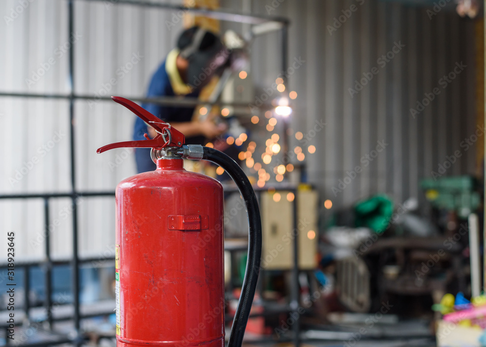 Fire extinguishers are used to prevent fire accidents in welding