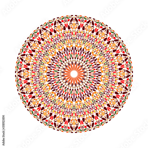 Abstract gemstone pattern mandala - ornamental geometrical vector design element