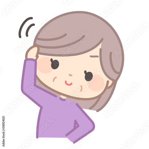 運動する老人のイラスト
