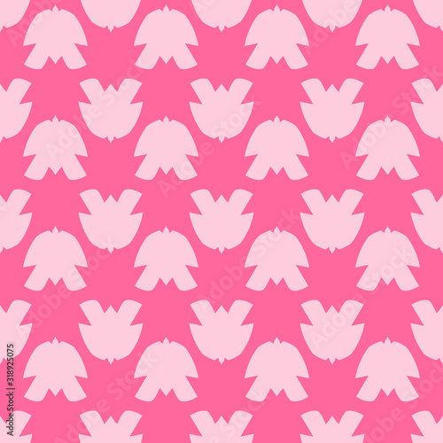 Bright monochrome seamless pattern with geometric ornament.