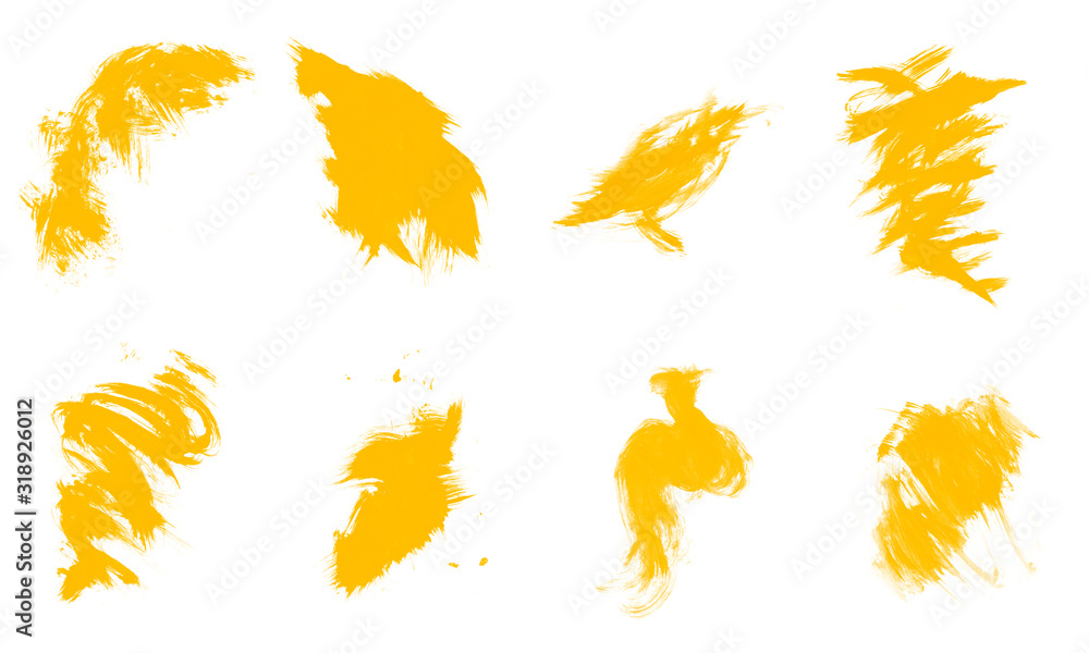Beautiful yellow paint brushes for painting Beautiful yellow paint brushes for painting