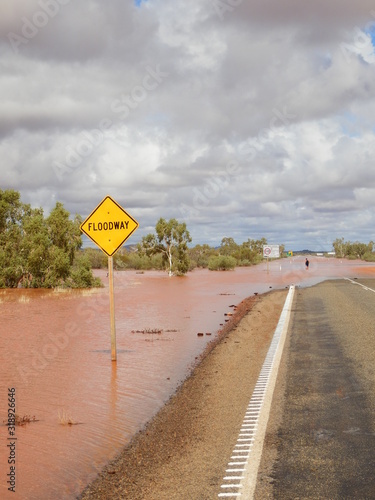 Route inondée Australie NT 