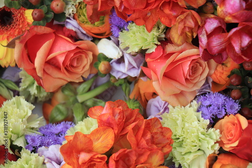 Colorful wedding flowers