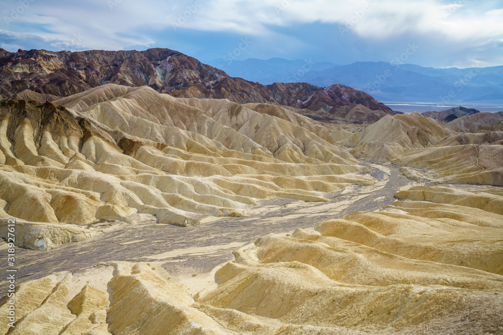hikink the golden canyon - gower gulch circuit in death valley, california, usa