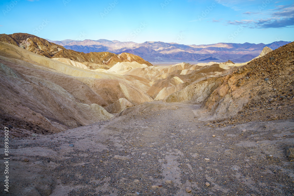 hikink the golden canyon - gower gulch circuit in death valley, california, usa