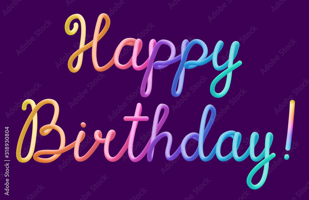 Colorful inscription 'Happy Birthday'