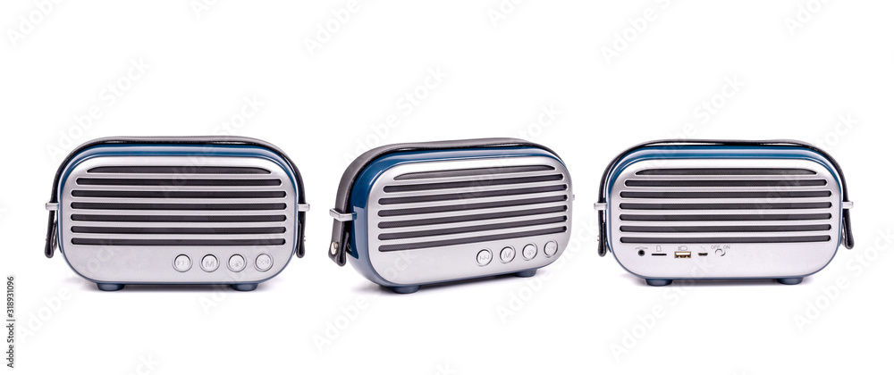 Radio set isolated on a white background. Radio set isolated on a white background.