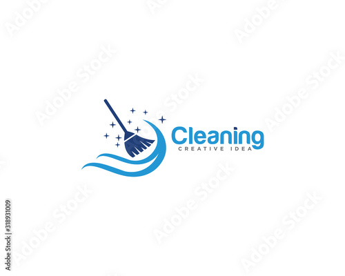 Home Cleaning Services Logo Design Vector