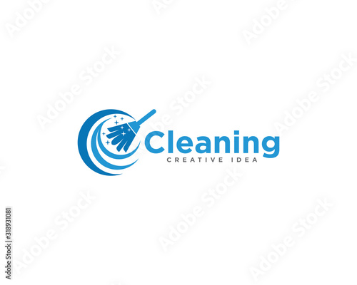 Home Cleaning Services Logo Design Vector