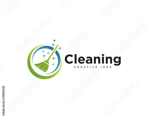 Home Cleaning Services Logo Design Vector