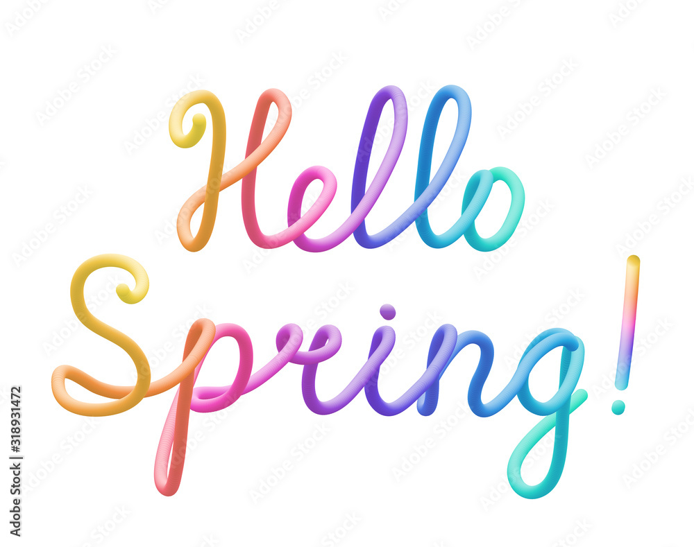 Colorful inscription 'Hello Spring' Colorful inscription 'Hello Spring'