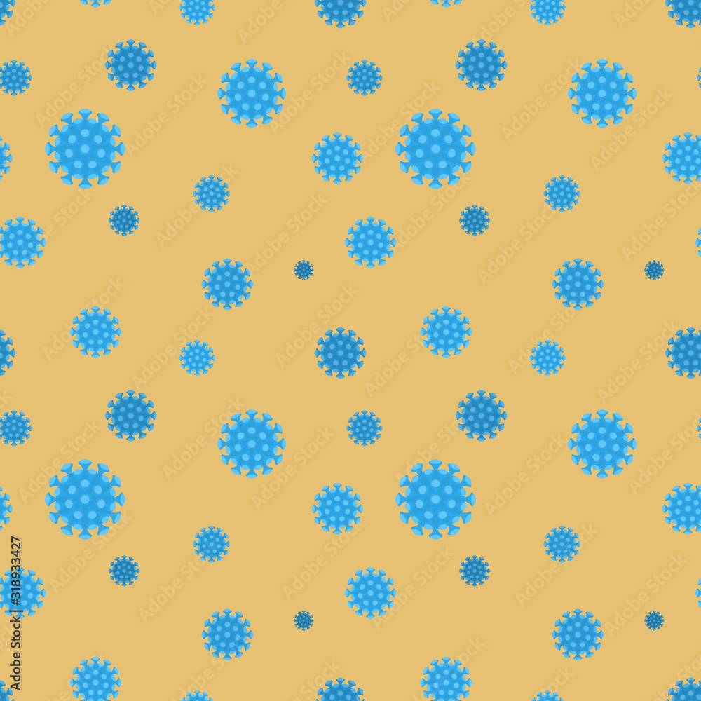 Danger Virus, Microbe Biology Seamless Pattern. Human Science Prebiotic. Flat Vector illustration background. Danger Virus, Microbe Biology Seamless Pattern. Human Science Prebiotic. Flat Vector illustration background.