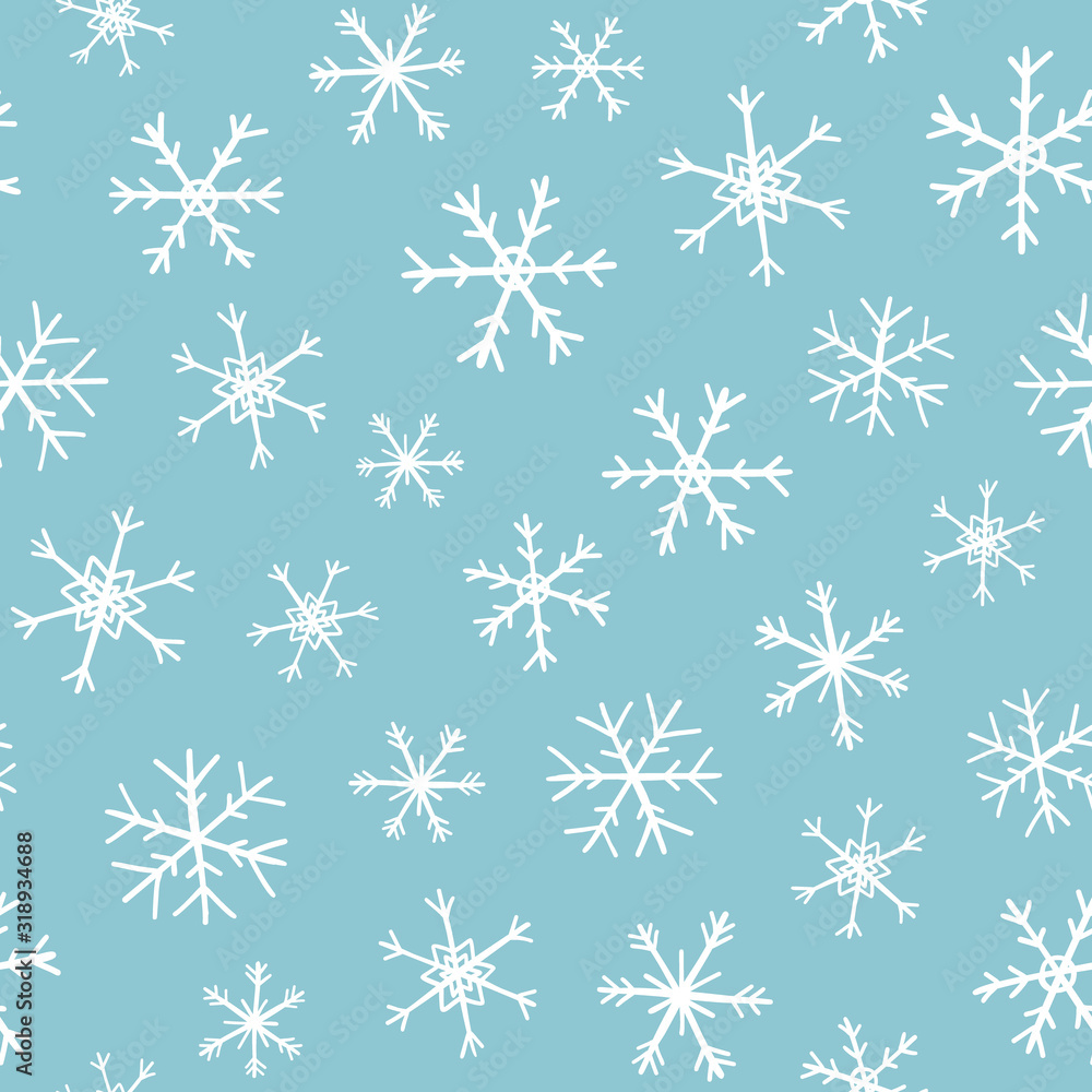 Winter Holiday vector blue background with snow Winter Holiday vector blue background with snow