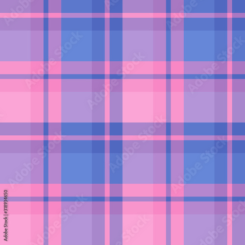 Seamless pattern in wonderful cold pink and dark blue colors for plaid, fabric, textile, clothes, tablecloth and other things. Vector image.