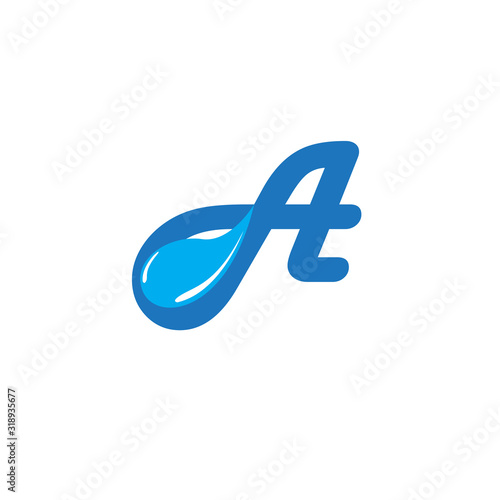 logotype design water drop