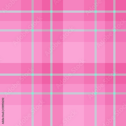Seamless pattern in wonderful cold pink and mint green colors for plaid, fabric, textile, clothes, tablecloth and other things. Vector image.