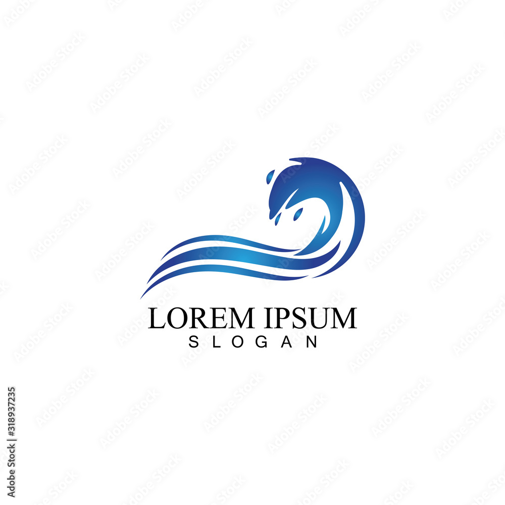 Water wave icon vector Water wave icon vector