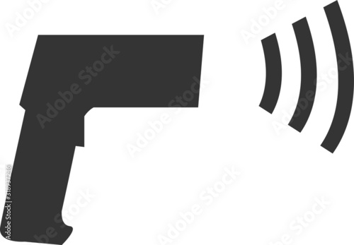 medical thermometer head Infrared icon