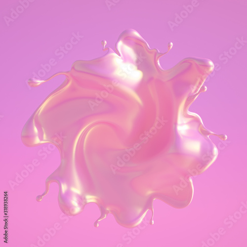 Splash fluid. 3d illustration, 3d rendering. © Pierell