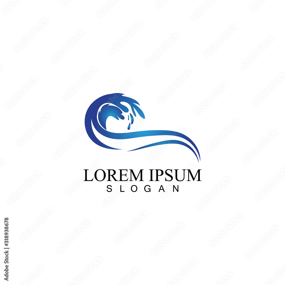 Water wave icon vector Water wave icon vector