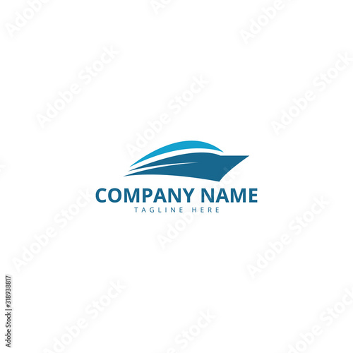 sail boat logo template, design concept vector. Ship Logo.