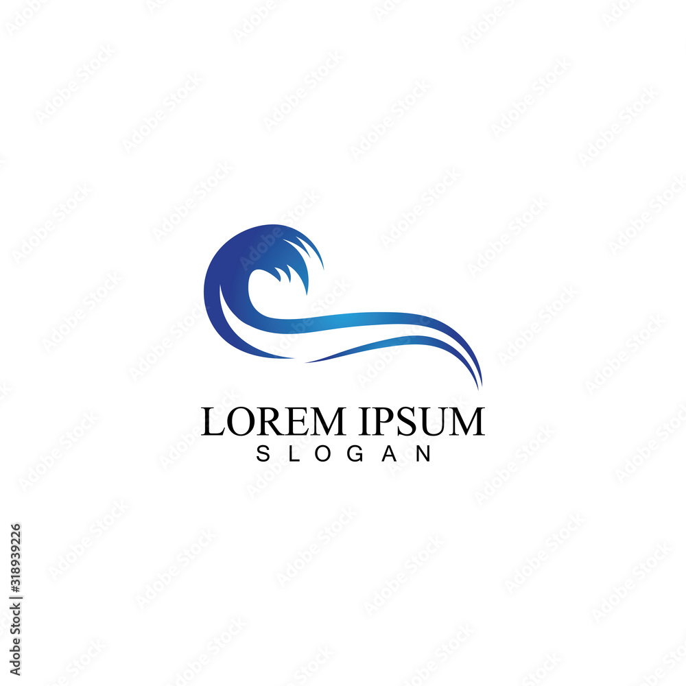 Water wave icon vector Water wave icon vector