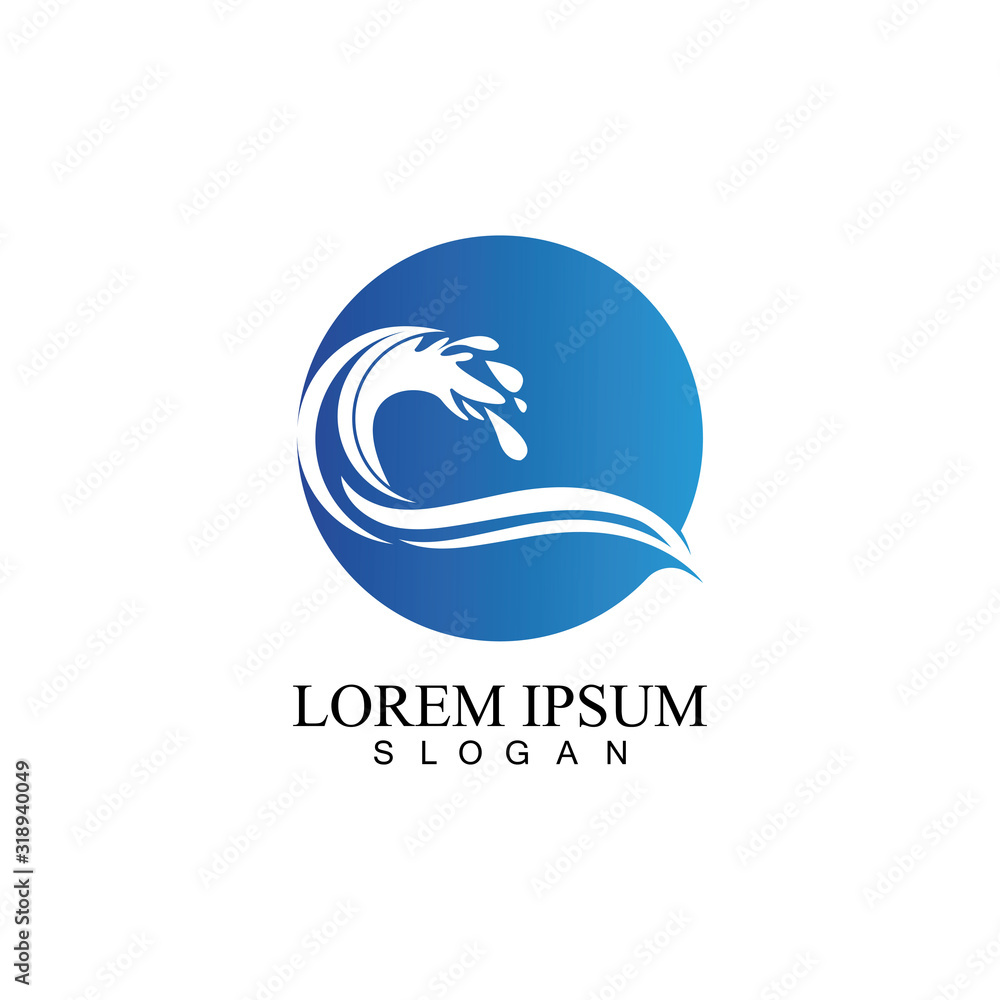 Water wave icon vector Water wave icon vector