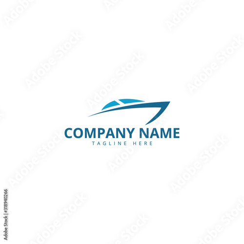 sail boat logo template, design concept vector. Ship Logo.