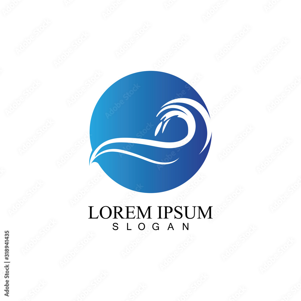 Water wave icon vector Water wave icon vector