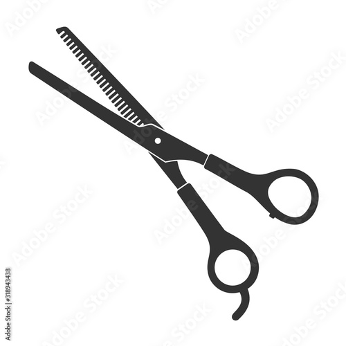 Scissor for haircut. Barber scissors. Abstract concept, icon. Vector illustration on white background.