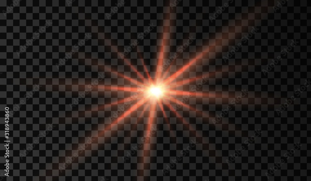 Lens flare. Light glow effect. Red sparkle and glare object. Isolated vector illustration on transparent background. Lens flare. Light glow effect. Red sparkle and glare object. Isolated vector illustration on transparent background.