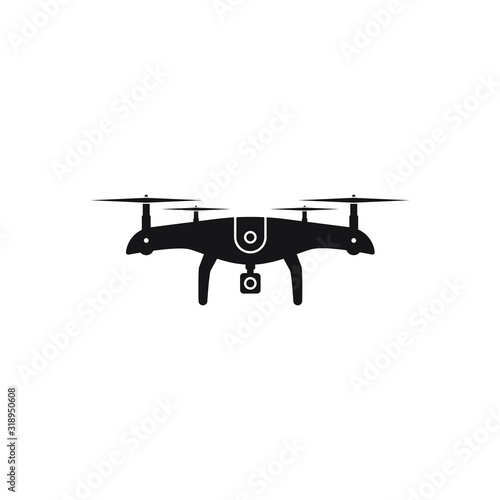 Drone icon design flat style isolated on white background. Vector illustration