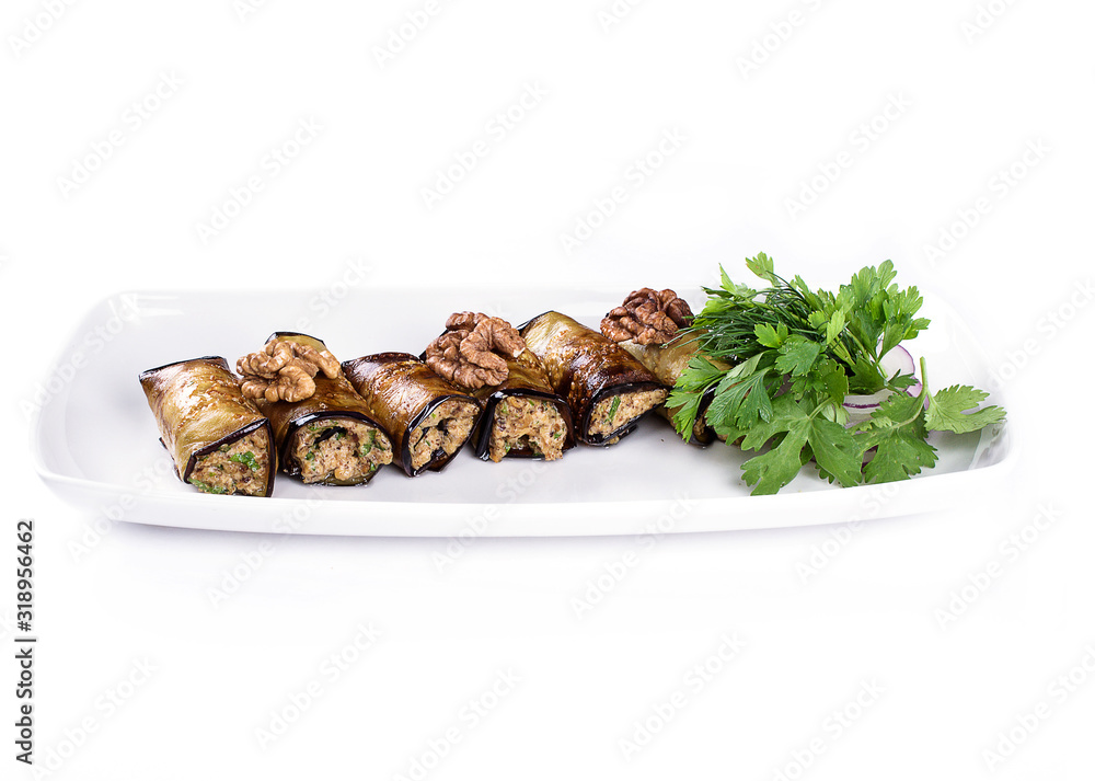fried zucchini stuffed on a white plate fried zucchini stuffed on a white plate
