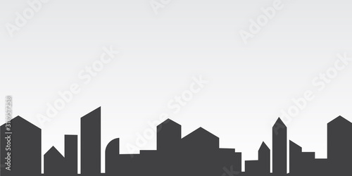 Buildings in the city. Vector illustration