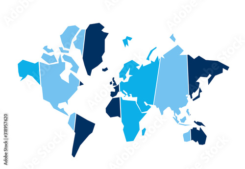 Mappa del mondo - illustrazione vettoriale