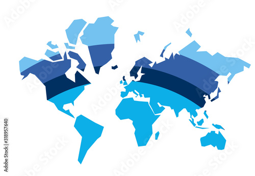 Mappa del mondo - illustrazione vettoriale