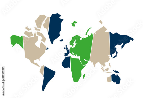Mappa del mondo - illustrazione vettoriale