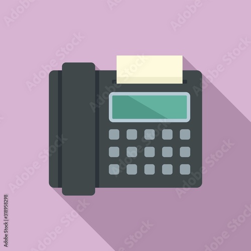 Fax telephone icon. Flat illustration of fax telephone vector icon for web design