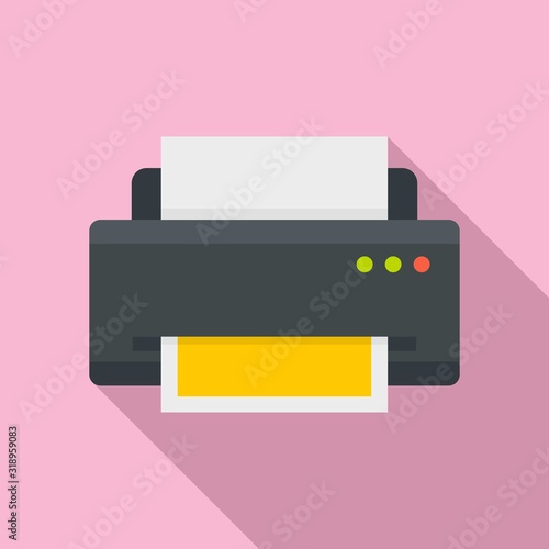 Home printer icon. Flat illustration of home printer vector icon for web design photo