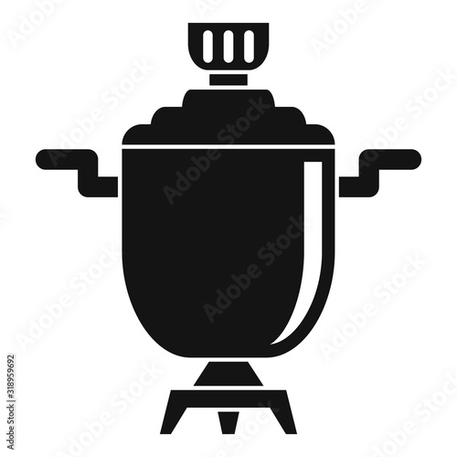 Metal samovar icon. Simple illustration of metal samovar vector icon for web design isolated on white background