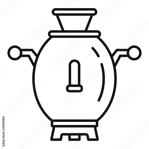 Russia samovar icon. Outline Russia samovar vector icon for web design isolated on white background