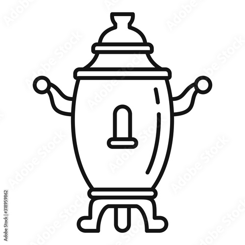 Ceremony samovar icon. Outline ceremony samovar vector icon for web design isolated on white background