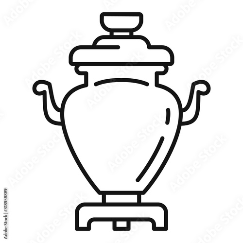 Drink samovar icon. Outline drink samovar vector icon for web design isolated on white background