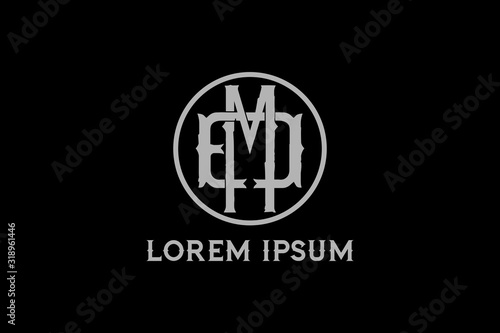 letters EMD vector logo template