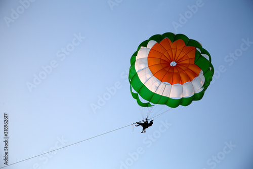 Paragliding at Colva Beach Goa,India photo