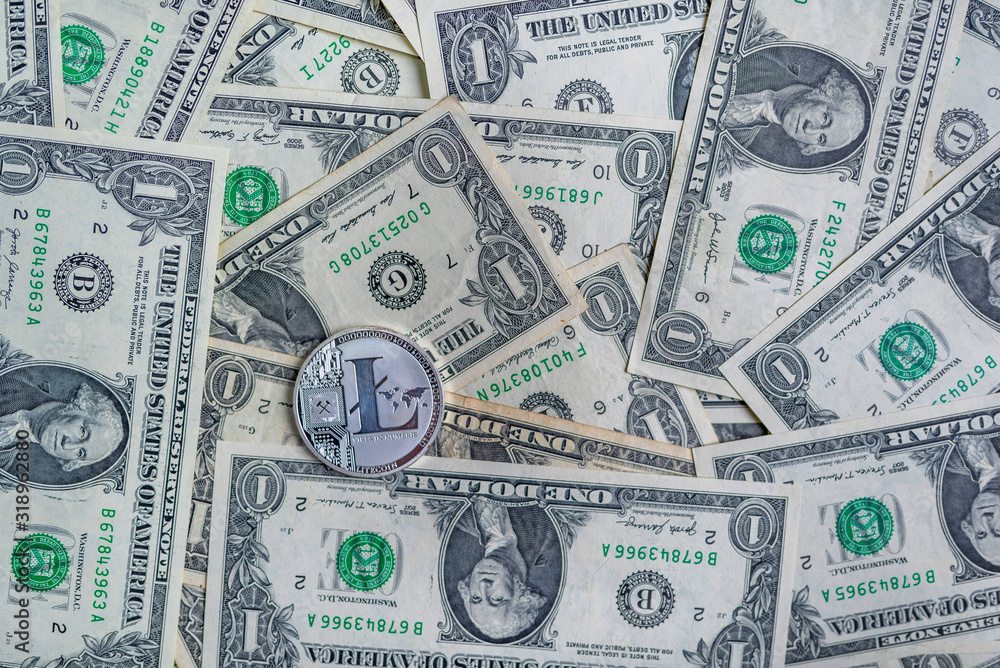 Background from one dollar banknotes. Photographed close-up. Background from one dollar banknotes. Photographed close-up.