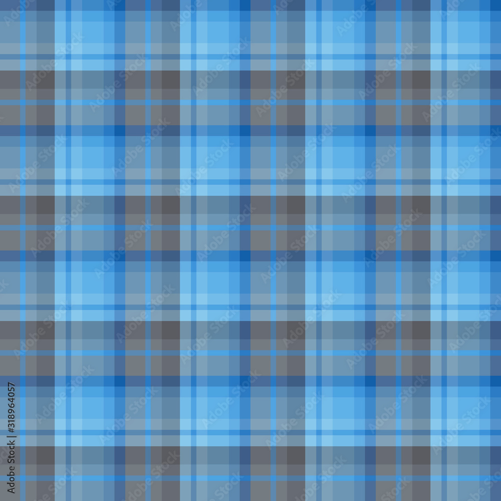 Seamless pattern in wonderful blue and dark grey colors for plaid, fabric, textile, clothes, tablecloth and other things. Vector image. Seamless pattern in wonderful blue and dark grey colors for plaid, fabric, textile, clothes, tablecloth and other things. Vector image.
