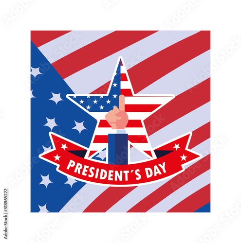 president day greeting card, United States of America celebration