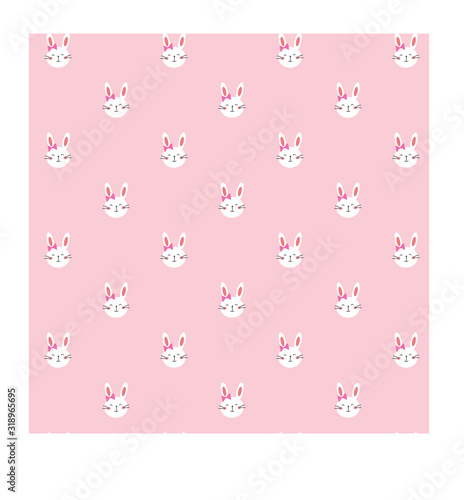 pattern with cute rabbit background.